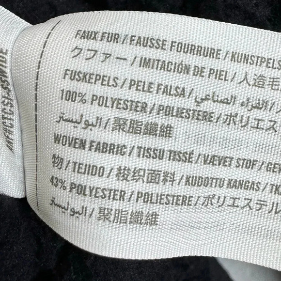 Abercrombie Fitch Medium Soft A&F Sherpa 1/4 Zip Fleece Pullover Black Pockets - Picture 7 of 7